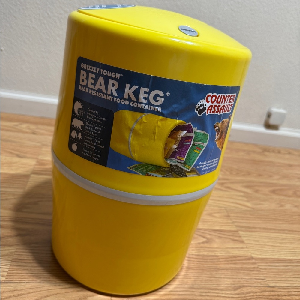 Counter Assault Bear Keg Food Storage Container Yellow